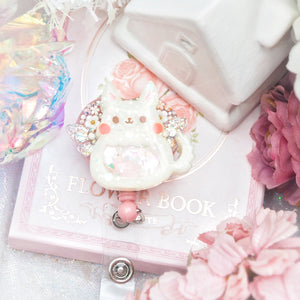 Snow Fairy Fox Heart Badge Reel