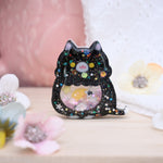 Cat Brooch - Black with socks