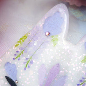 Wisteria Painted Kitsune Mask