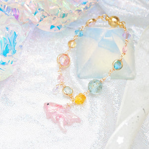 Sakuranbo Goldfish Crystal Bracelet