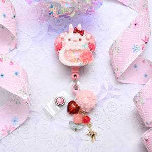 Rose Bunny Badge Reel