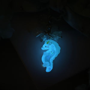 Hydrangea Bow Clasps with Haku Charm