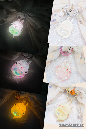 Ghostie Buns Giant Milky Hairbow Clasp