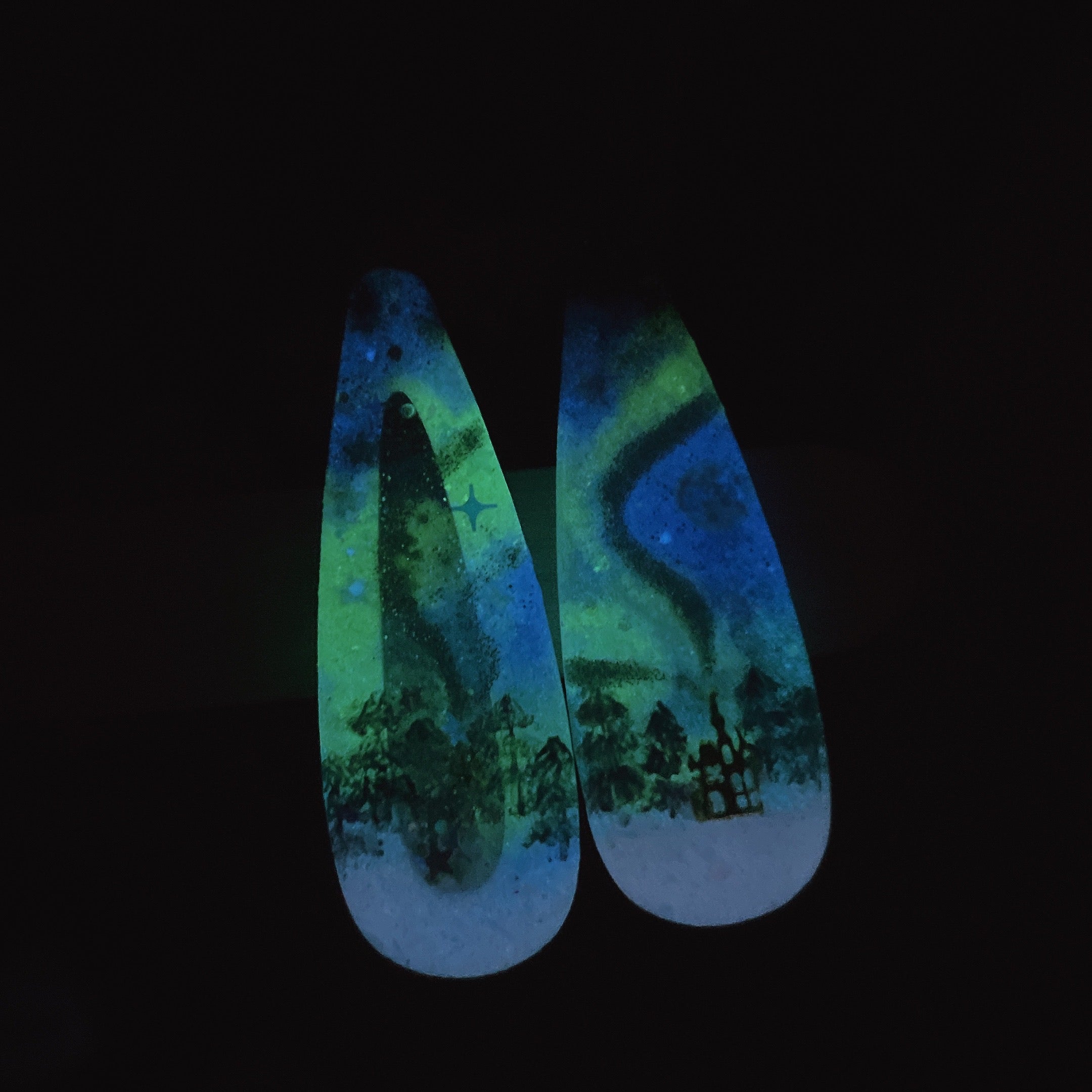 Moonlit Aurora Hairclip Set (Teardrop)