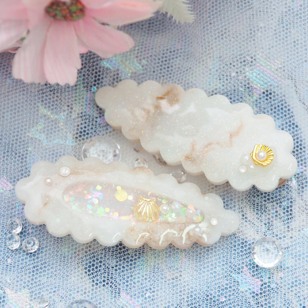 Baby Shell Marble Clip Set