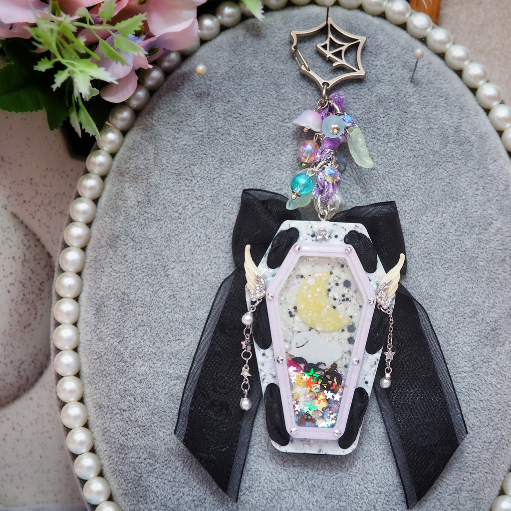 Fly Me To the Moon Laced Coffin Charm