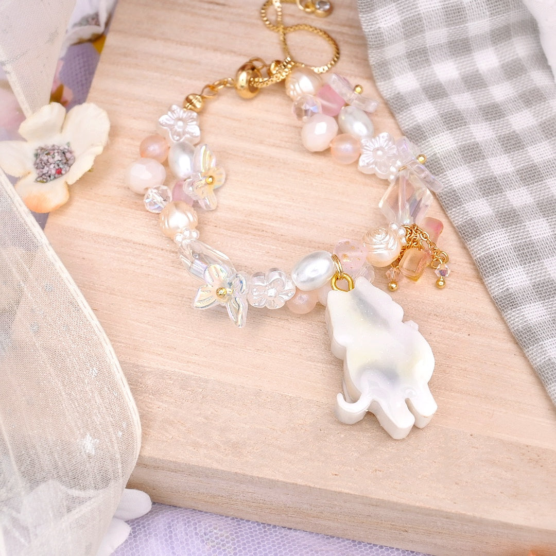 Befriending Butterflies Pastel Calico Kitty Bracelet