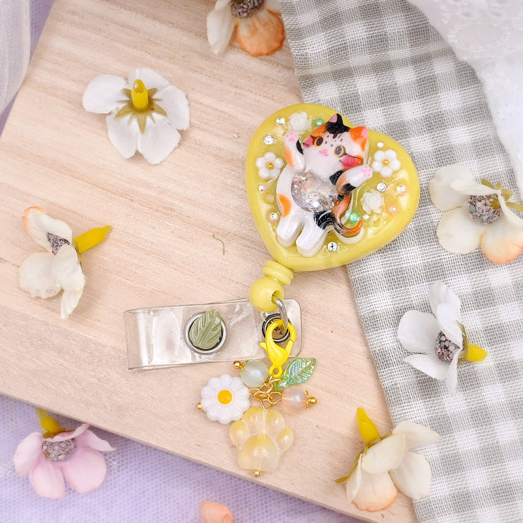 Heart Badge Reel  - Sunshiney Calico