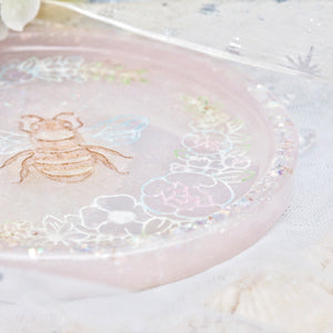 Lavender Bee Coaster / Trinket Dish