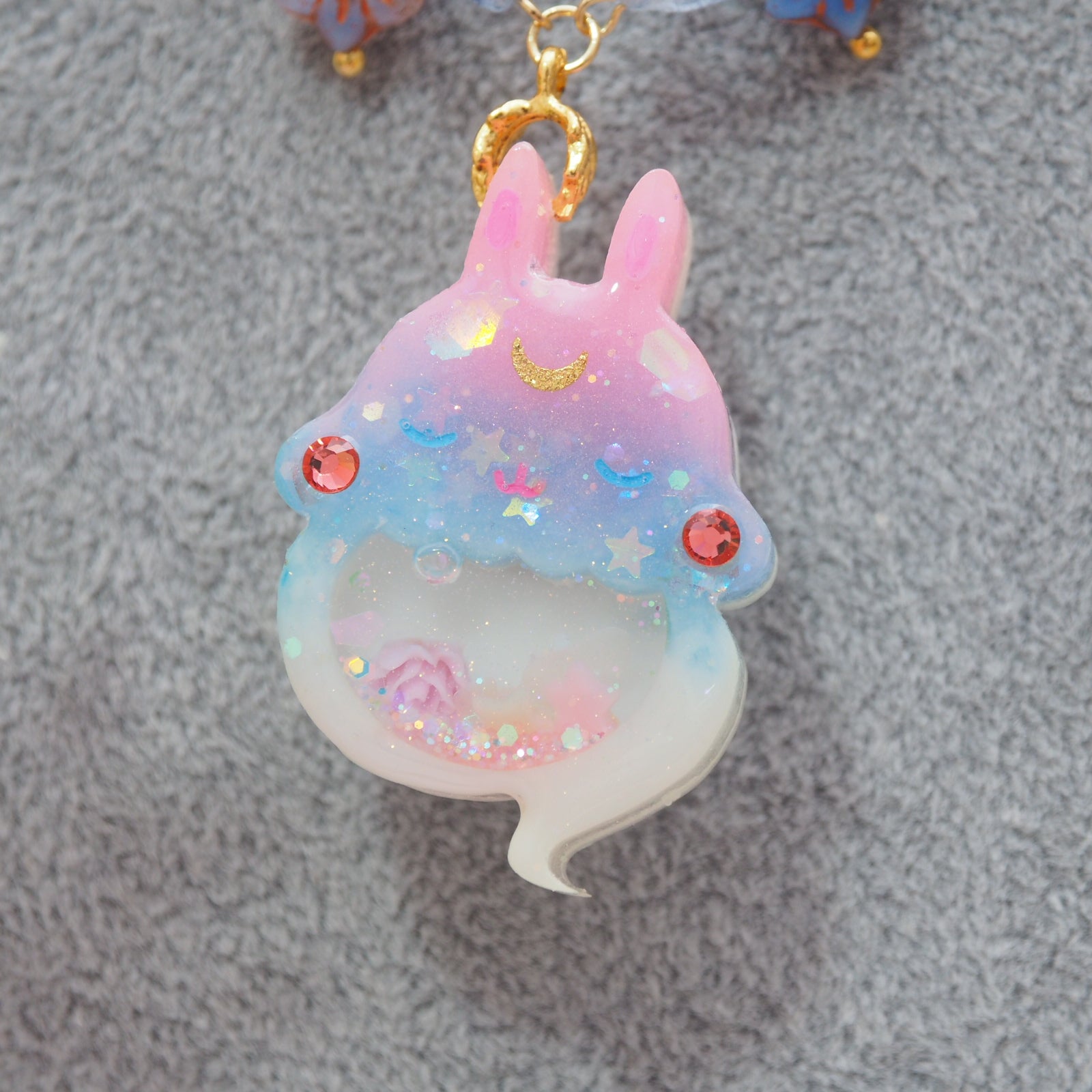 Light Up✨Magical Night Ghostie Bun 14" Beaded Necklace