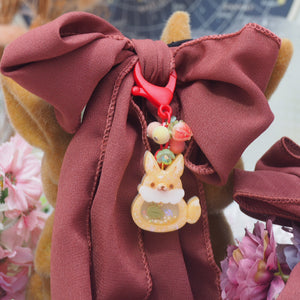 Red foxling Hairtie Charms