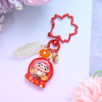 Tiny Red Daruma charm
