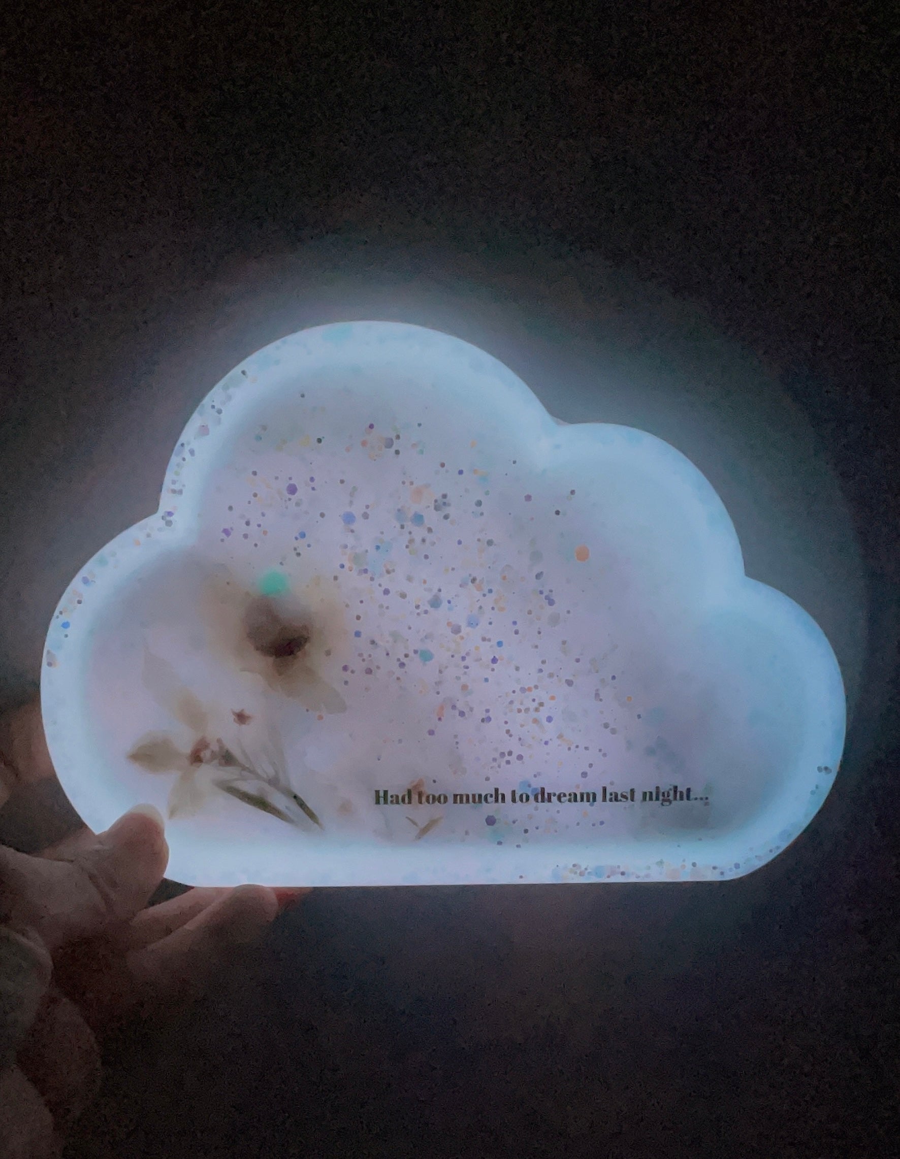 Too Much To Dream - Milky Seafoam Cloud dish (Glowing)