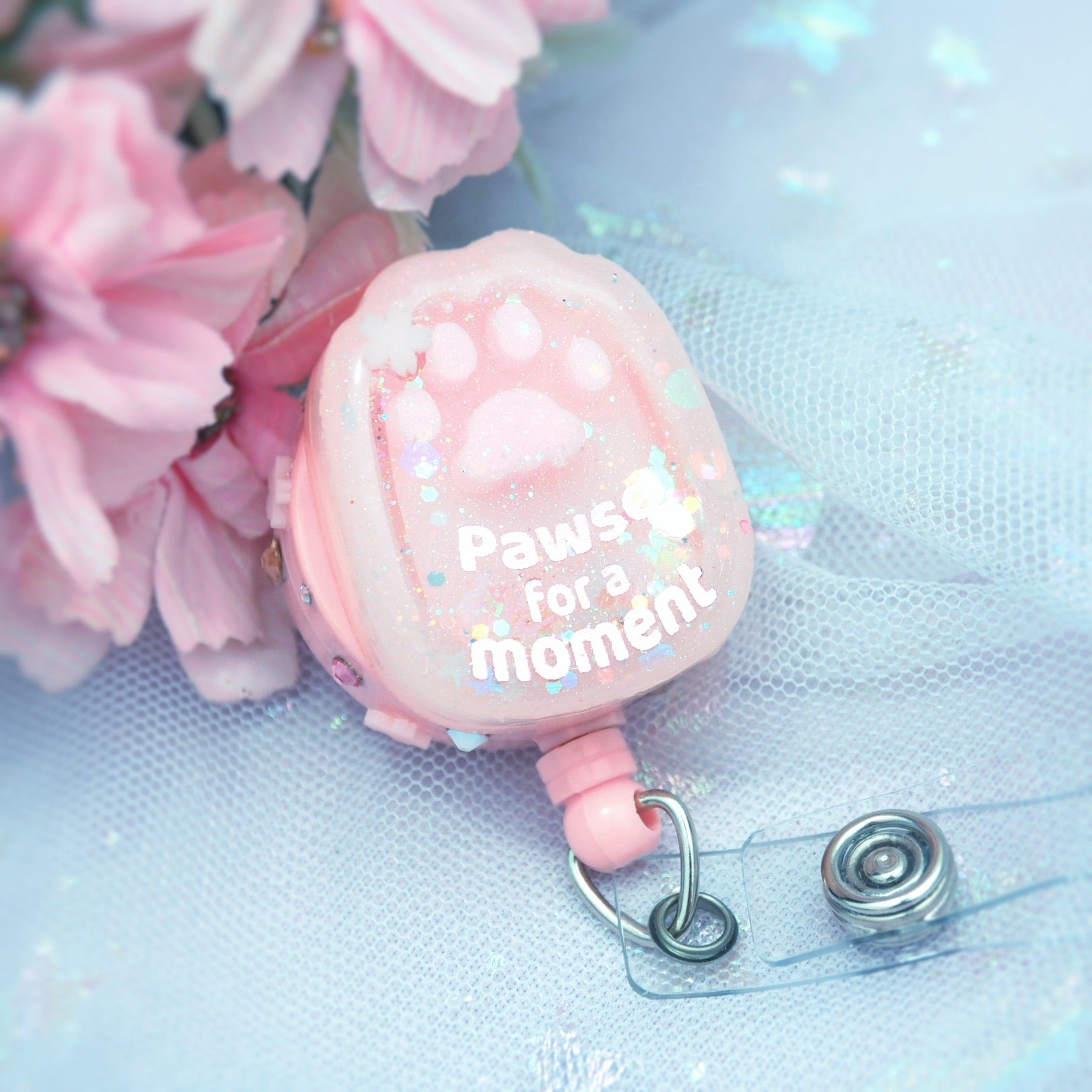 Pawse Badge Reel (Beige)
