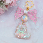 Shiba Charm with handpainted bead (Brown)