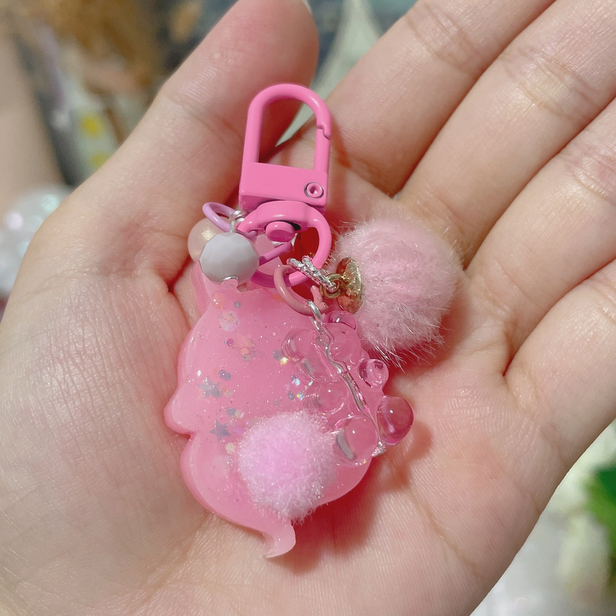 Bubblegum Gummy Ghost Bun Charm