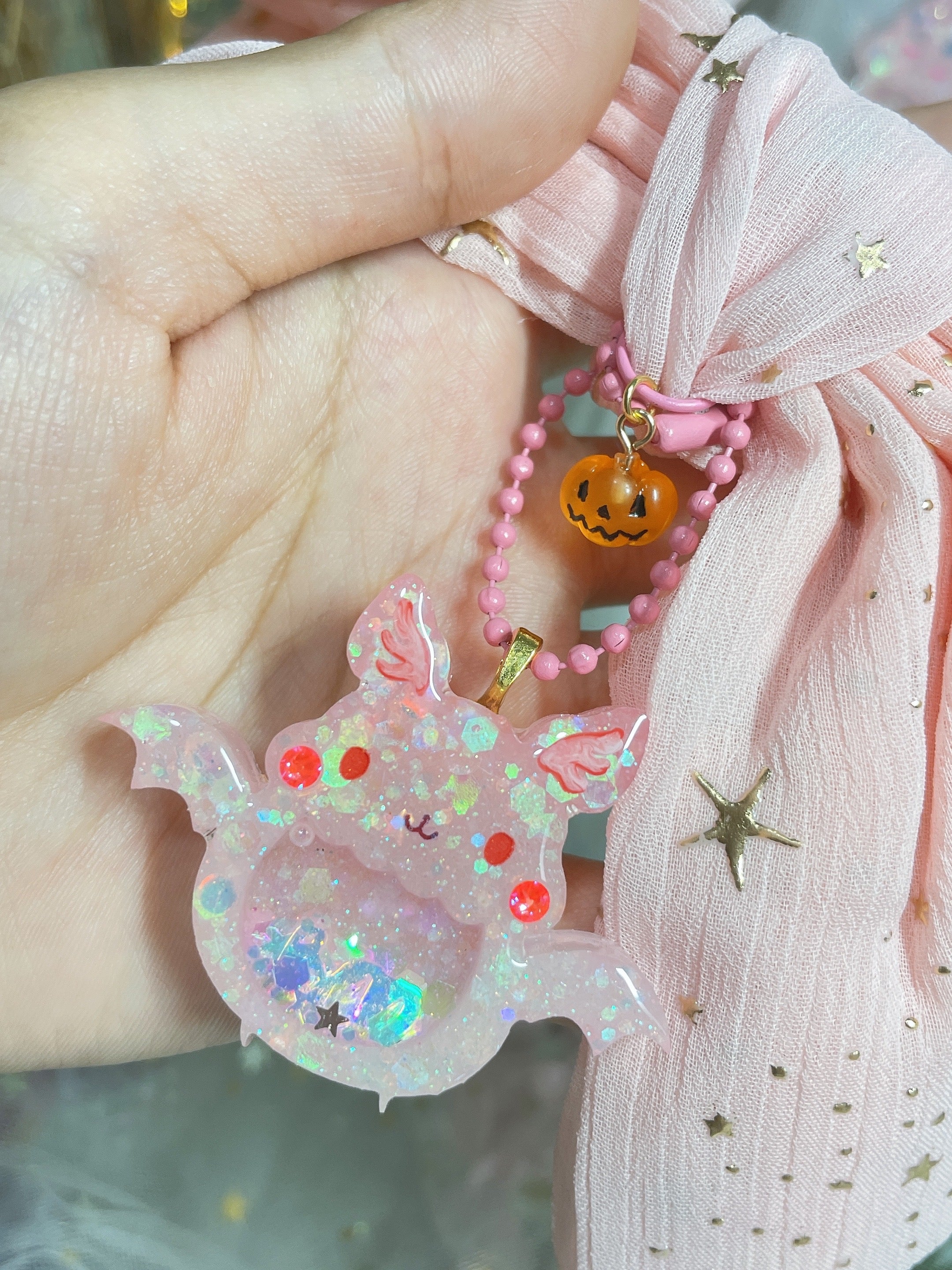 Spooky BBs Pink Hairbow Clasp