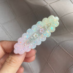 Rainbow Candy Hairclip (Frilly Oval)
