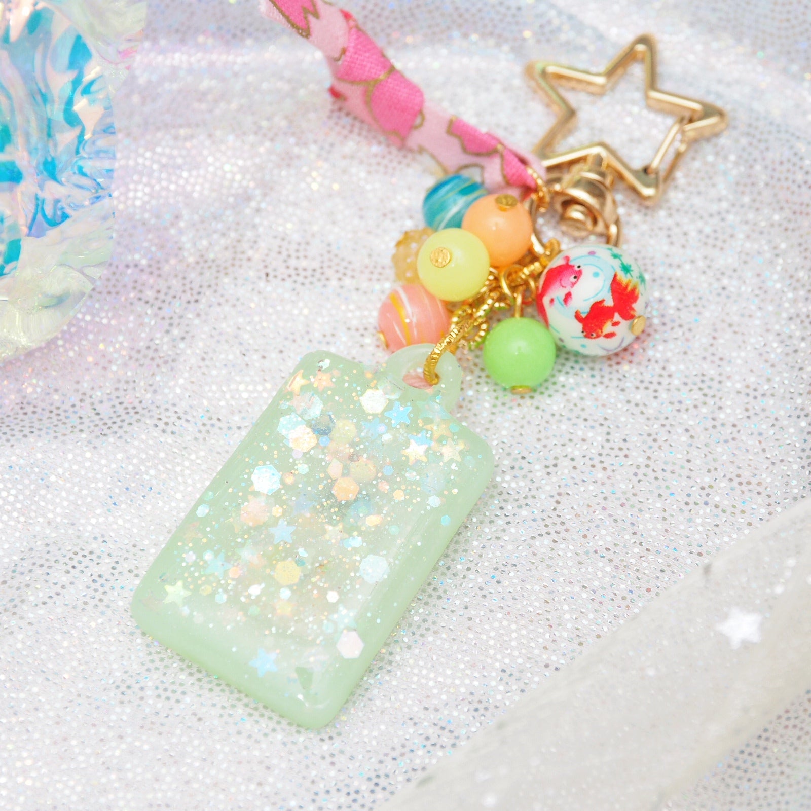 Green Hanabi Omamori Charm