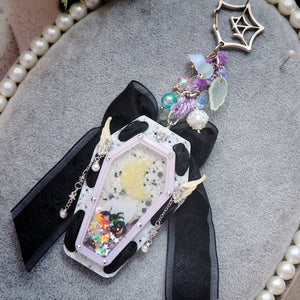 Fly Me To the Moon Laced Coffin Charm