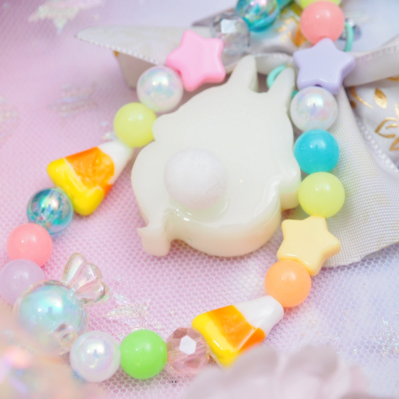 Candy Loop Green Reaper Ghostie Bun Charm