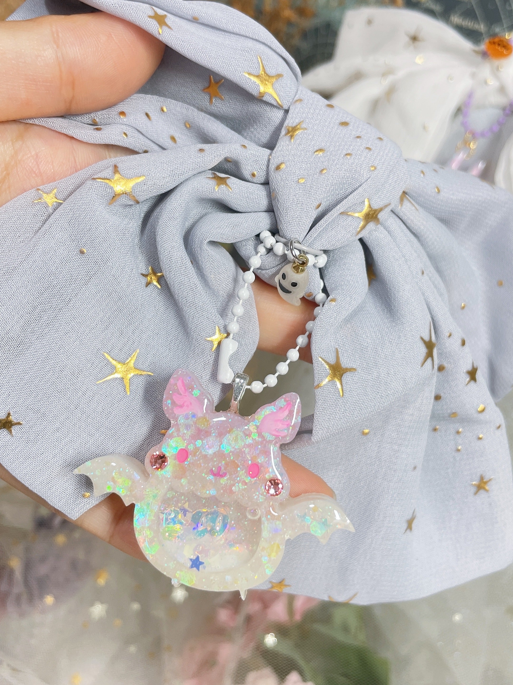 Spooky BBs Starry Hairbow Clasp