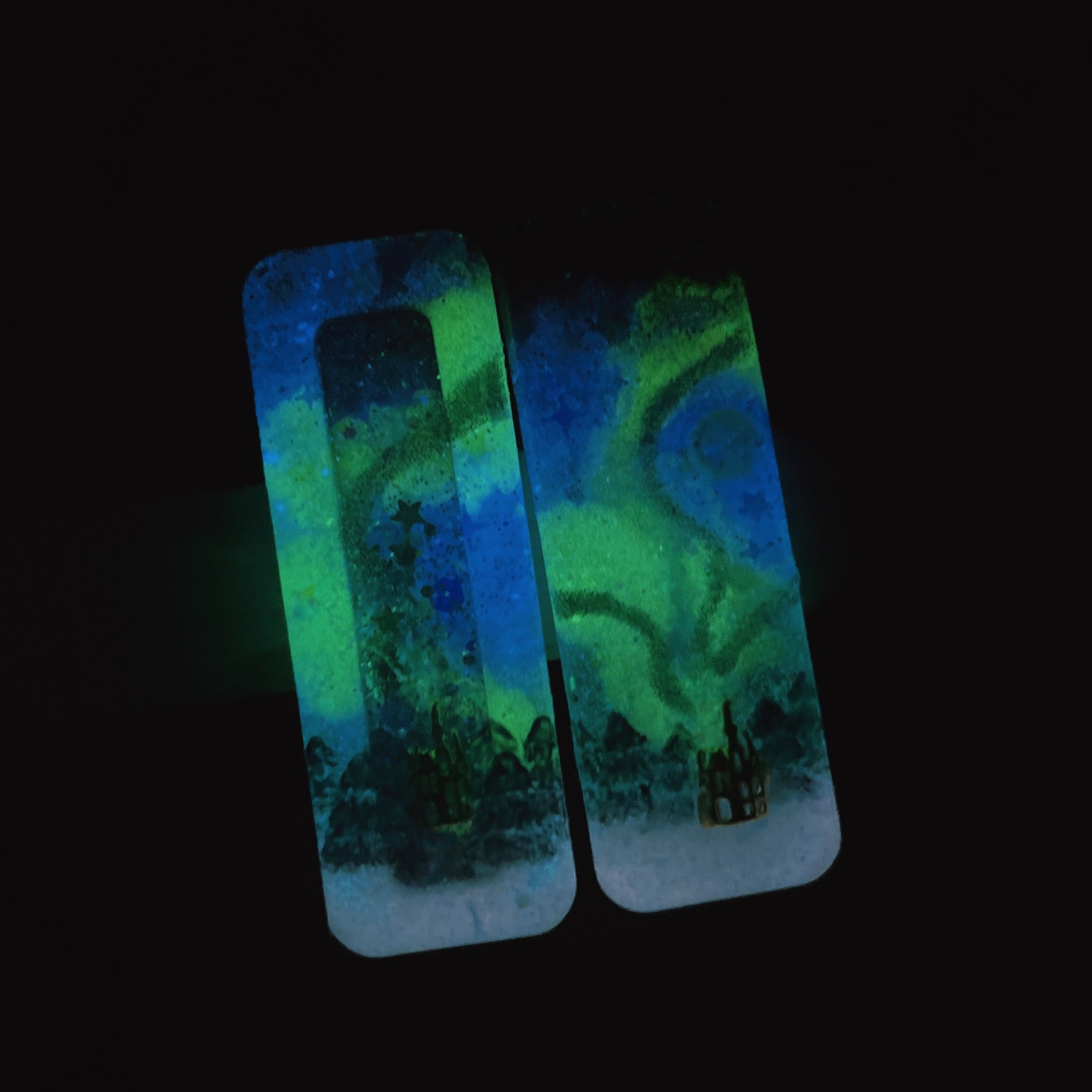 Moonlit Aurora Hairclip Set (Rounded Bar)