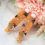 Flocked Tiger Pawky Hairclip