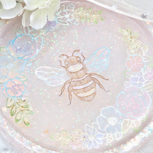 Lavender Bee Coaster / Trinket Dish