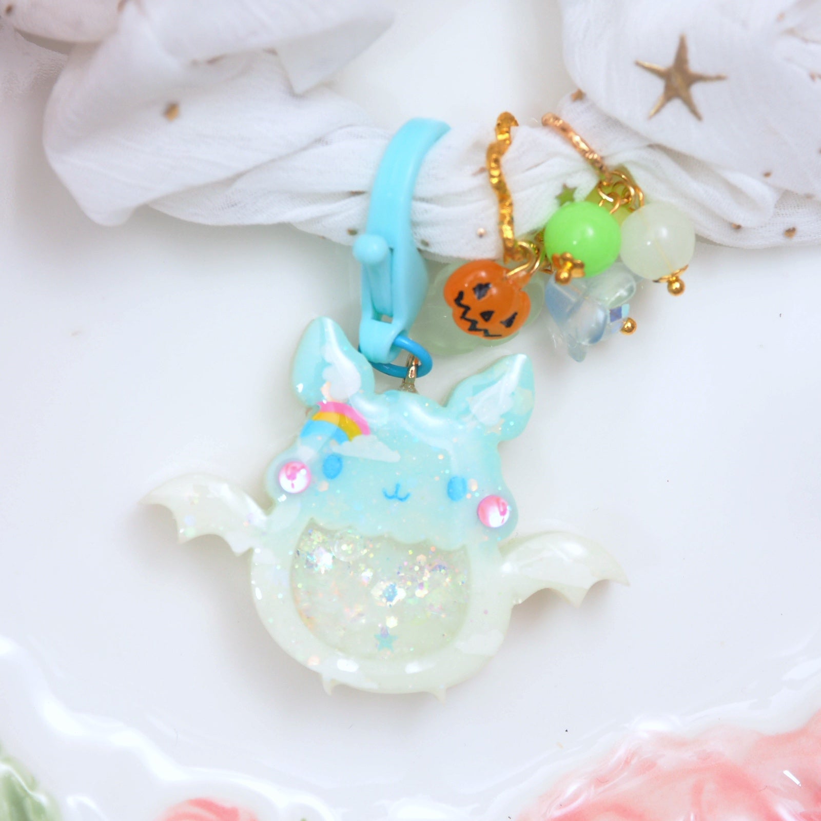 Sky Froot Bat Charm with Hairtie