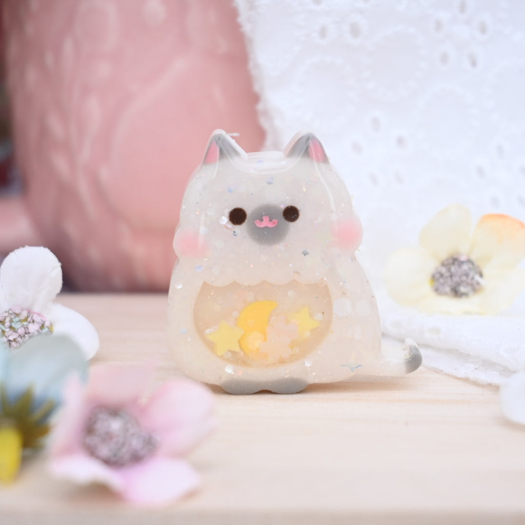Cat Brooch - Blue Point