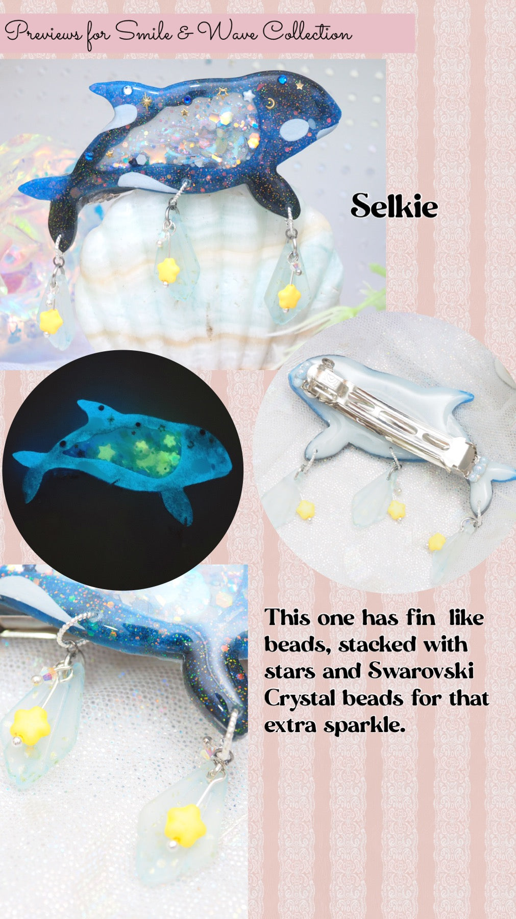 Selkie - 7cm Orca Clasp