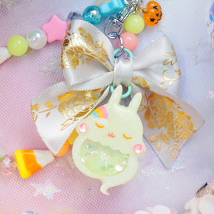 Candy Loop Green Reaper Ghostie Bun Charm