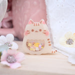 Cat Brooch - Cream Tabby
