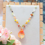 Light Up✨Autumn Ghostie Bunkin 14" Beaded Necklace