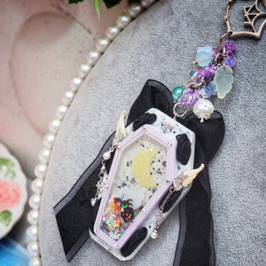 Fly Me To the Moon Laced Coffin Charm