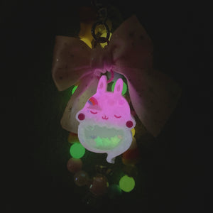 Candy Loop Pink-a-boo Ghostie Bun Charm