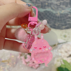 Bubblegum Gummy Ghost Bun Charm