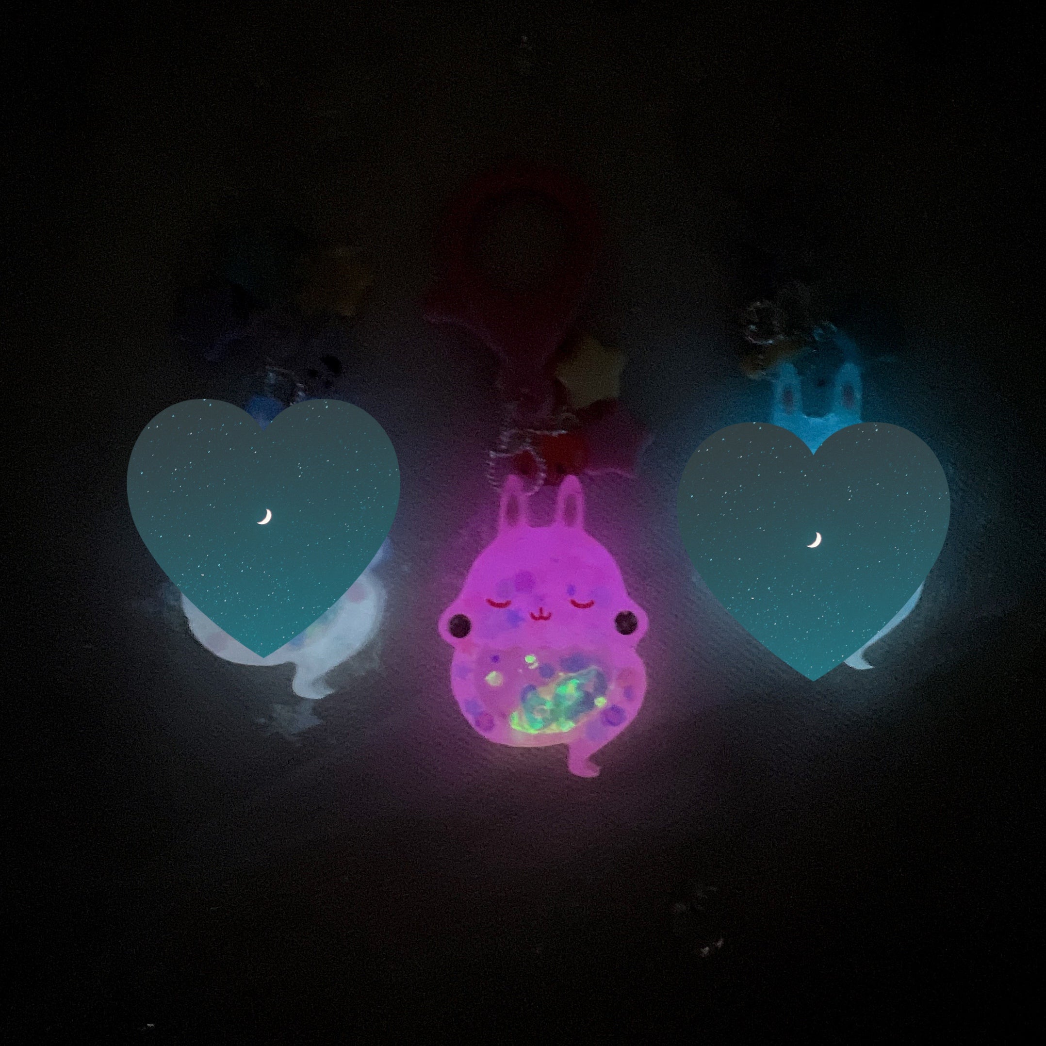 Ghost Bun Charm with Hairtie (Candy Floss)