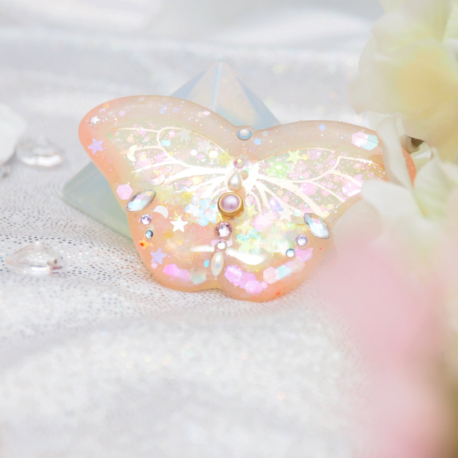 Solune Devas Bejewelled Lepidoptera Hairclip