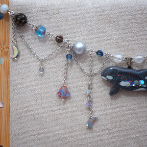 Cosmic Rain Orca Necklace