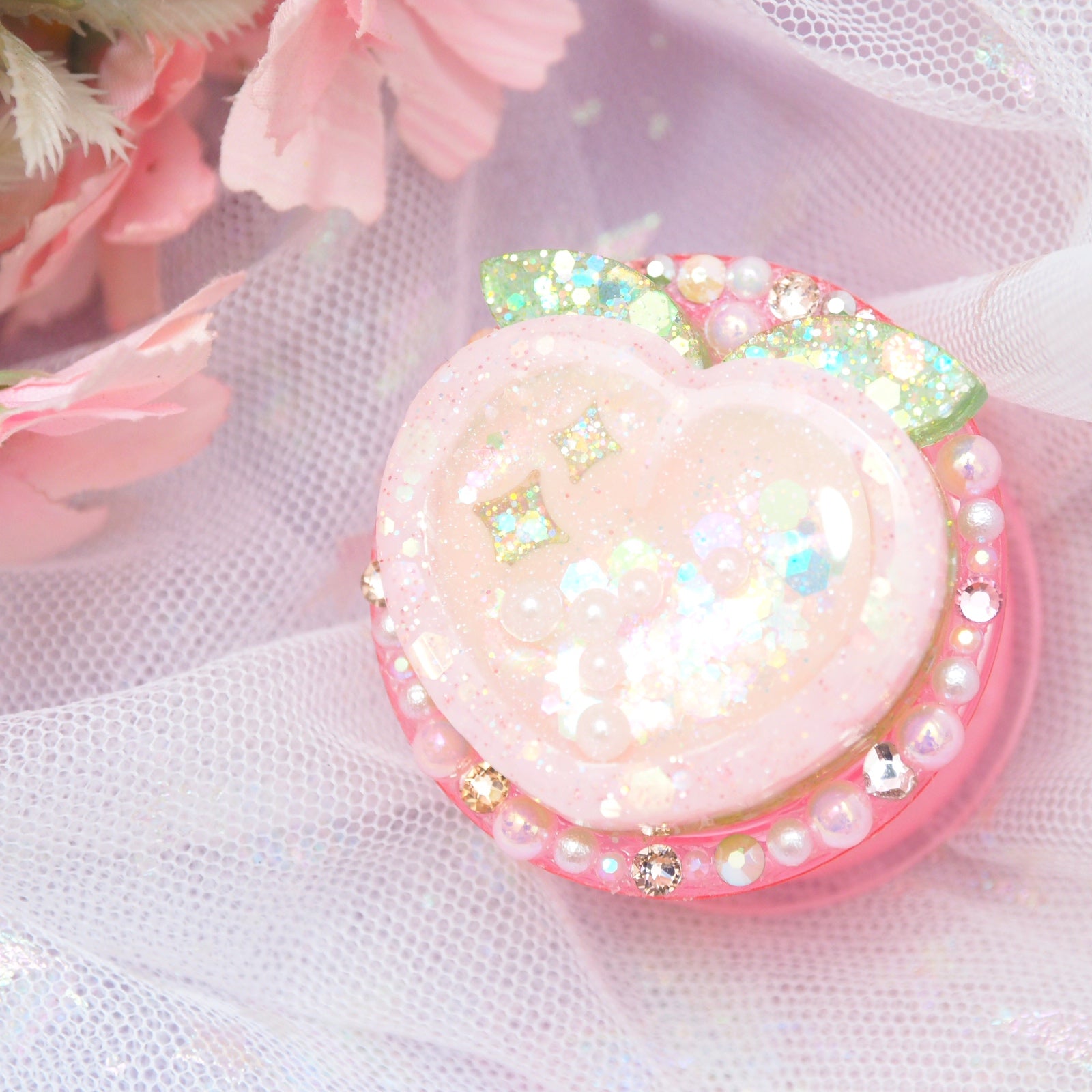Sparkle Peach Phone Grip