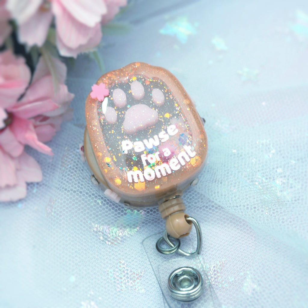 Pawse Badge Reel (Coffee)
