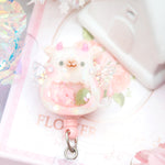 Fairy Cow Round Badge Reel (with sculpted flower on side)