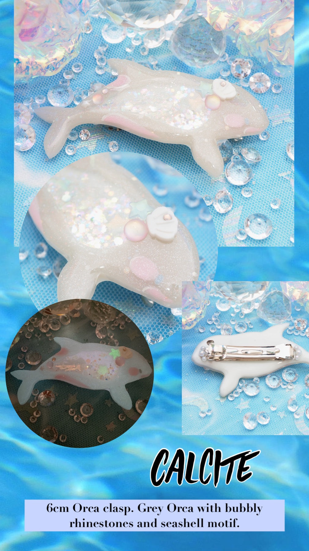 Calcite Orca Clasp