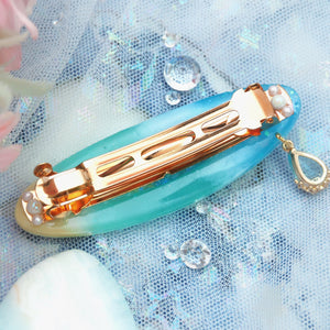 Laguna Seafoam Oval Barrette Clasp