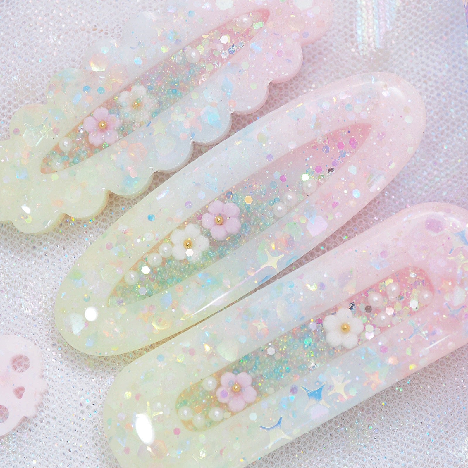 Rainbow Candy Hairclip (Oval)