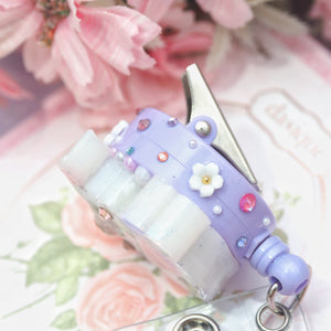 Taro Boba Cow Badge Reel
