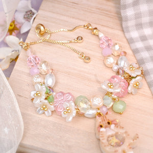 Spring Blossoms Ginger Kitty Bracelet