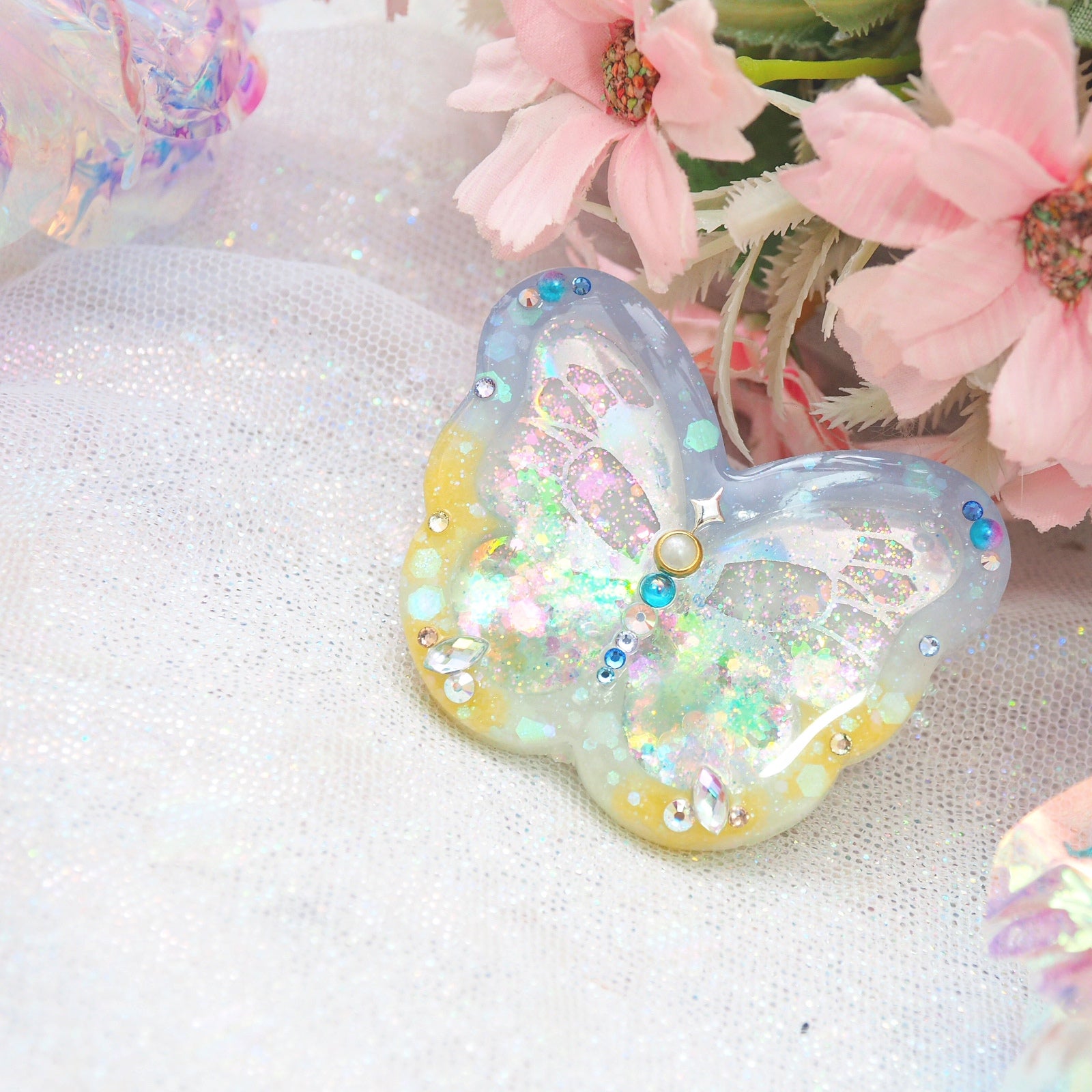 Solune Uira Bejewelled Lepidoptera Hairclip